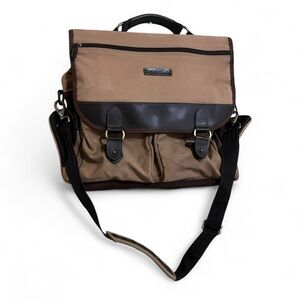 Vintage Eddie Bauer Canvas Luggage Satchel Carry On Shoulder Field Messenger Bag